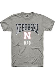 Rally Nebraska Cornhuskers Grey Dad Short Sleeve T Shirt