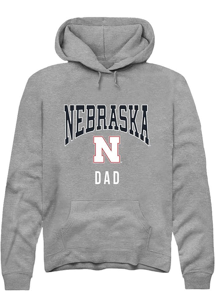 【DISCERNMENT】NEBRASKA letter over hoody Summit Sportswear Nebraska Cornhuskers Mens GREY Dad Hoodie