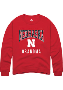 Rally Nebraska Cornhuskers Mens Red Grandma Long Sleeve Crew Sweatshirt