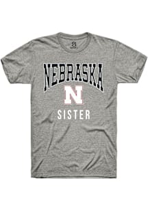Summit Sportswear Nebraska Cornhuskers Grey Sister Short Sleeve T Shirt