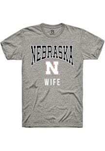 Summit Sportswear Nebraska Cornhuskers Grey Wife Short Sleeve T Shirt