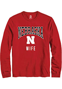 Summit Sportswear Nebraska Cornhuskers Red Wife Long Sleeve T Shirt