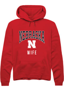 Rally Nebraska Cornhuskers Mens Red Wife Long Sleeve Hoodie