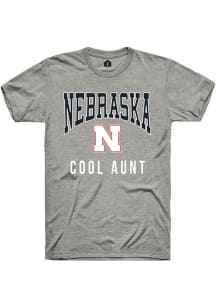 Rally Nebraska Cornhuskers Grey Cool Aunt Short Sleeve T Shirt