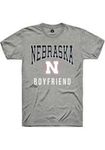 Rally Nebraska Cornhuskers Grey Boyfriend Short Sleeve T Shirt