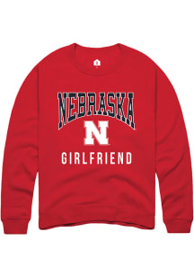 Rally Nebraska Cornhuskers Mens Red Girlfriend Long Sleeve Crew Sweatshirt
