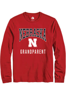 Mens Nebraska Cornhuskers Red Rally Grandparent Tee