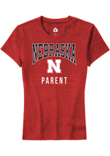 Rally Nebraska Cornhuskers Womens Red Parent Short Sleeve T-Shirt
