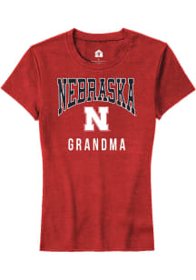 Rally Nebraska Cornhuskers Womens Red Grandma Short Sleeve T-Shirt