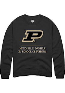 Rally Purdue Boilermakers Mens Black Mitchell E. Daniels, Jr. School of Business Long Sleeve Crew..