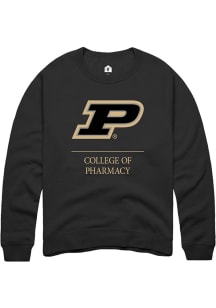 Rally Purdue Boilermakers Mens Black College of Pharmacy Long Sleeve Crew Sweatshirt