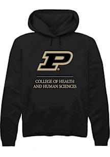 Rally Purdue Boilermakers Mens Black College of Health and Human Sciences Long Sleeve Hoodie