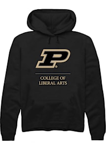 Rally Purdue Boilermakers Mens Black College of Liberal Arts Long Sleeve Hoodie