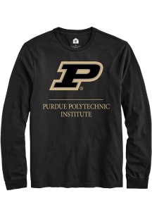 Rally Purdue Boilermakers Black Purdue Polytechnic Institute Long Sleeve T Shirt