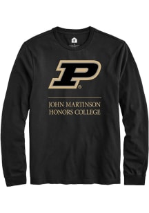 Rally Purdue Boilermakers Black John Martinson Honors College Long Sleeve T Shirt