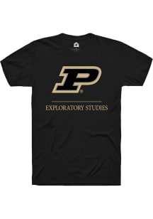 Rally Purdue Boilermakers Black Exploratory Studies Short Sleeve T Shirt