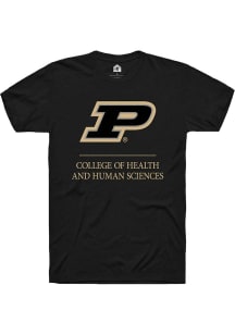 Rally Purdue Boilermakers Black College of Health and Human Sciences Short Sleeve T Shirt