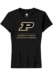 Rally Purdue Boilermakers Womens Black College of Health and Human Sciences Short Sleeve T-Shirt
