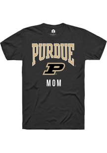 Rally Purdue Boilermakers Black Mom Short Sleeve T Shirt