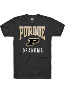 Rally Purdue Boilermakers Black Grandma Short Sleeve T Shirt