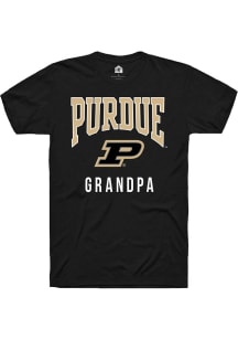 Rally Purdue Boilermakers Black Grandpa Short Sleeve T Shirt