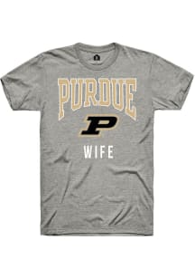 Rally Purdue Boilermakers Grey Wife Short Sleeve T Shirt
