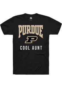 Rally Purdue Boilermakers Black Cool Aunt Short Sleeve T Shirt
