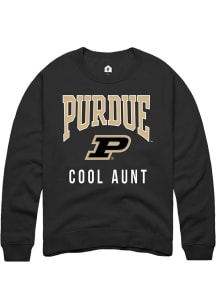 Rally Purdue Boilermakers Mens Black Cool Aunt Long Sleeve Crew Sweatshirt