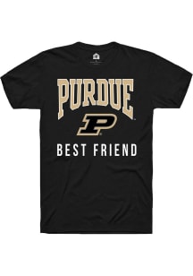 Rally Purdue Boilermakers Black Best Friend Short Sleeve T Shirt