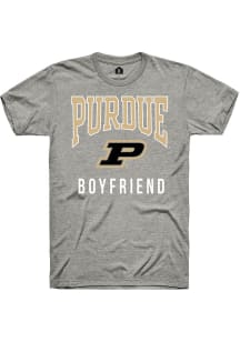 Rally Purdue Boilermakers Grey Boyfriend Short Sleeve T Shirt