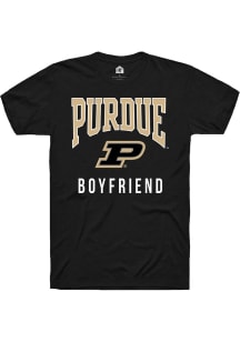 Rally Purdue Boilermakers Black Boyfriend Short Sleeve T Shirt