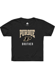 Rally Purdue Boilermakers Youth Black Brother Short Sleeve T-Shirt