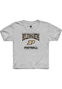 Rally Purdue Boilermakers Youth Grey Football Short Sleeve T-Shirt