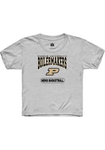Rally Purdue Boilermakers Youth Grey Mens Basketball Short Sleeve T-Shirt
