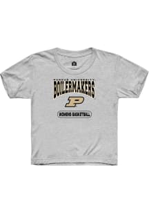 Rally Purdue Boilermakers Youth Grey Womens Basketball Short Sleeve T-Shirt