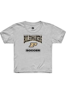 Rally Purdue Boilermakers Youth Grey Soccer Short Sleeve T-Shirt