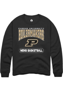 Rally Purdue Boilermakers Mens Black Mens Basketball Long Sleeve Crew Sweatshirt