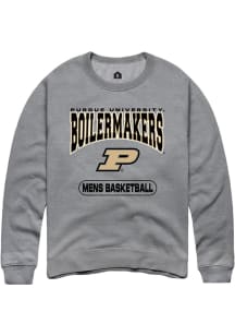 Rally Purdue Boilermakers Mens Grey Mens Basketball Long Sleeve Crew Sweatshirt