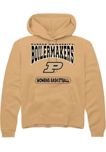 Rally Purdue Boilermakers Mens Gold Womens Basketball Long Sleeve Hoodie