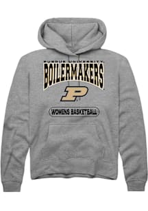Rally Purdue Boilermakers Mens Grey Womens Basketball Long Sleeve Hoodie