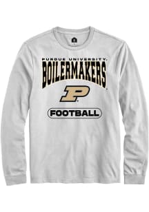Rally Purdue Boilermakers White Football Long Sleeve T Shirt