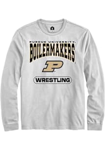 Rally Purdue Boilermakers White Wrestling Long Sleeve T Shirt