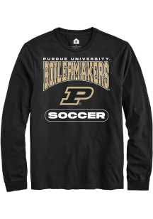 Rally Purdue Boilermakers Black Soccer Long Sleeve T Shirt