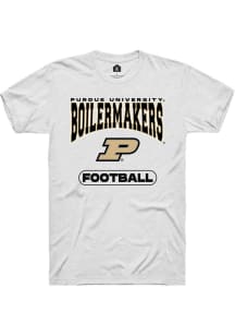 Rally Purdue Boilermakers White Football Short Sleeve T Shirt