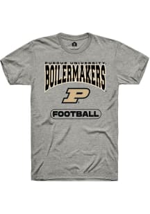 Rally Purdue Boilermakers Grey Football Short Sleeve T Shirt