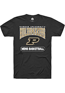 Rally Purdue Boilermakers Black Mens Basketball Short Sleeve T Shirt