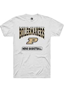 Rally Purdue Boilermakers White Mens Basketball Short Sleeve T Shirt