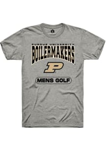 Rally Purdue Boilermakers Grey Mens Golf Short Sleeve T Shirt