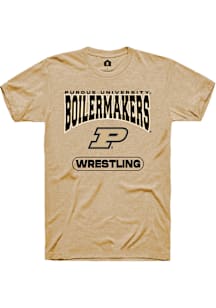 Rally Purdue Boilermakers Gold Wrestling Short Sleeve T Shirt