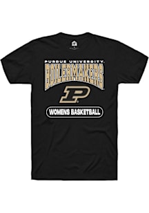 Rally Purdue Boilermakers Black Womens Basketball Short Sleeve T Shirt